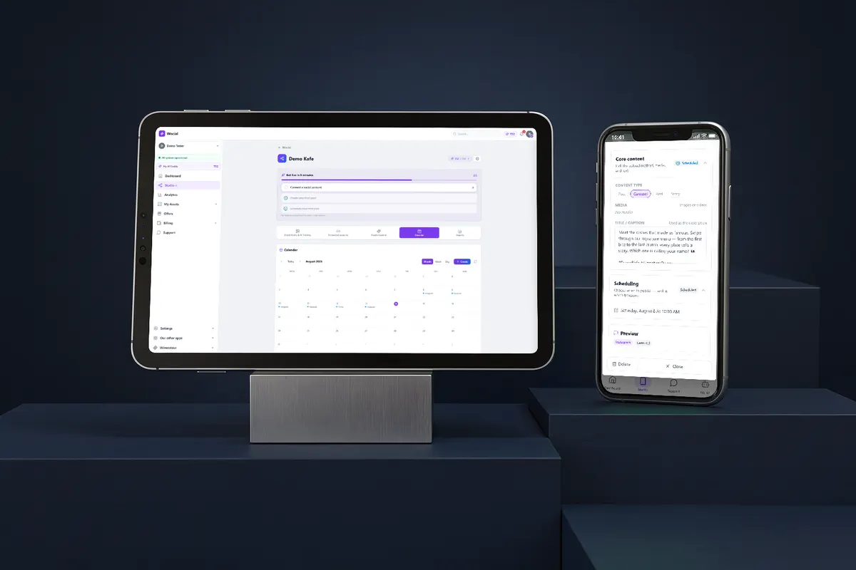 Wocial content calendar